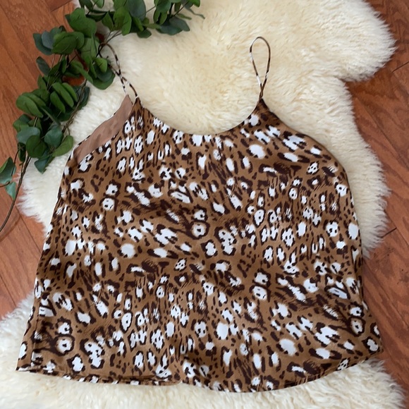 Satin Animal Print Tank by Lush / Size Medium - Picture 6 of 8